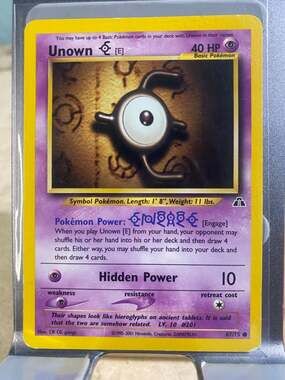 2001 Pokémon Neo Discovery Unown [E] 67/75 Unlimited Common Card